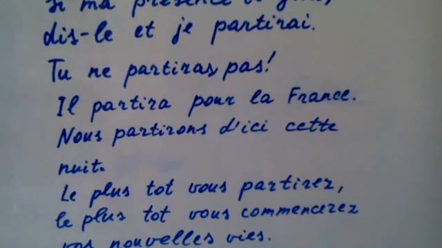 Французский язык.Futur simple.Глагол partir смотреть онлайн