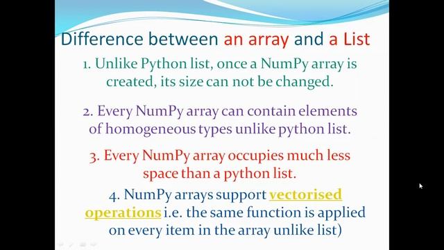 Python's NumPy Array смотреть онлайн