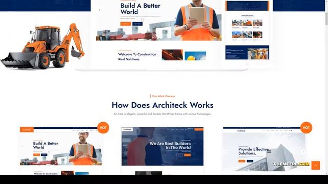 Architeck - Construction WordPress Theme modern company Easy Create Website смотреть онлайн