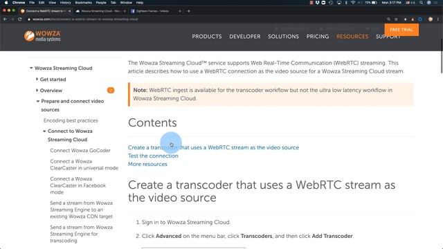 Connect a WebRTC Stream to Wowza Streaming Cloud With the Transcoder смотреть онлайн