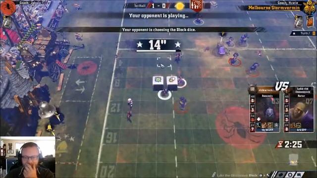 Blood bowl D-Day Dark elves VS Melbourne Stormvermin CL s18m39 смотреть онлайн
