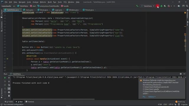 UPDATE THE SELECTED ROW OF TABLEVIEW IN JAVAFX | PROGRAMMING BUGZ смотреть онлайн