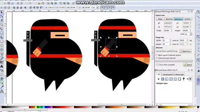 Create spring ninja character sprite Inkscape [FREE DOWNLOAD resource] смотреть онлайн