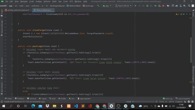 Validasi email dan password Android Studio смотреть онлайн