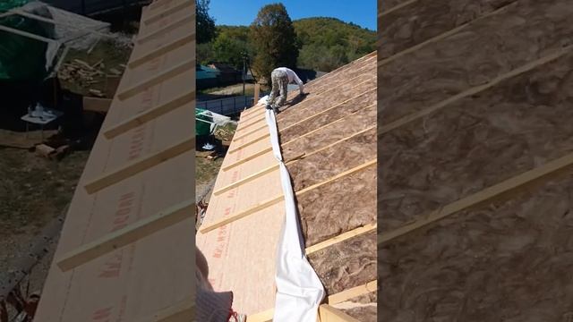 Утепление кровли второго этажа рулонной стекловатой кнауф, Соленое, Мостовской район смотреть онлайн