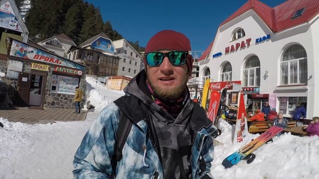 Чегет - гид объясняет про все опасности трассы на фрирайде / часть 1 смотреть онлайн