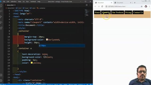 CSS Navigation bar смотреть онлайн