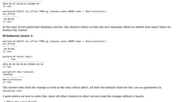 Databases: PostgreSQL won't take new timezone смотреть онлайн