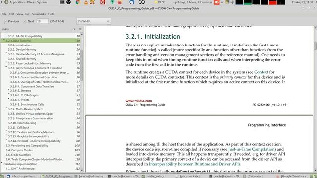 nvidia cuda cpp programming guide 3.2.1 CUDA Runtime Initialization смотреть онлайн
