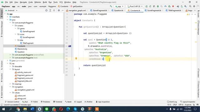 4. Flag Quiz Game | Create Question | Kotlin Tutorials | смотреть онлайн