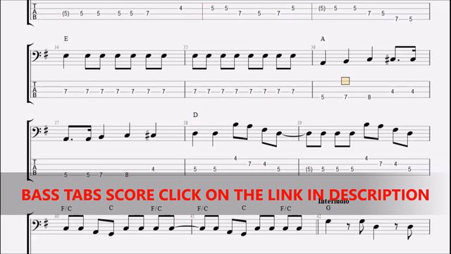 Elton John - Crocodile Rock (BASS TABS - SCORE) preview смотреть онлайн