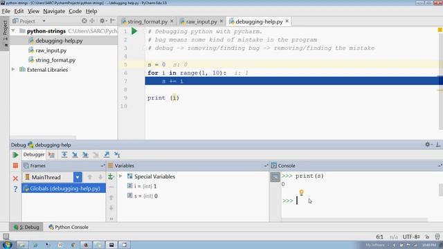 Python introduction to debugging with Pycharm in Hindi смотреть онлайн