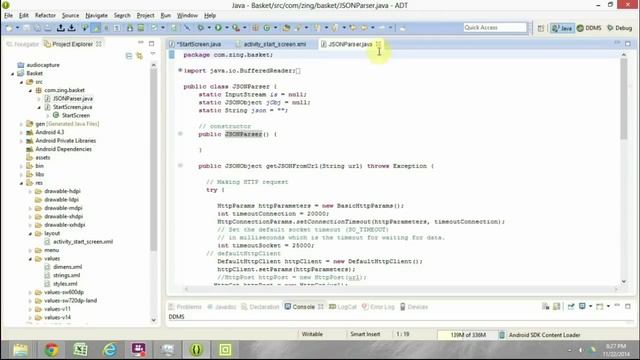 Android AsyncTask and get data through JSON from server смотреть онлайн