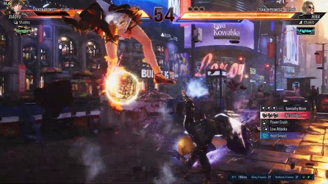 Tekken 8 - Xiaoyu Vs Nina! Urban Square Night Version !Best Of 3!