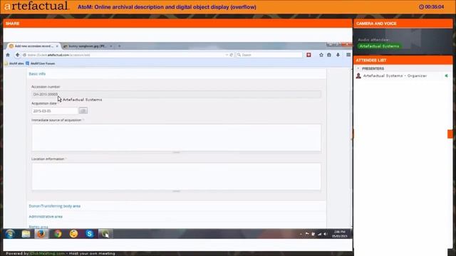 AtoM introductory webinar (2015-03-05) смотреть онлайн