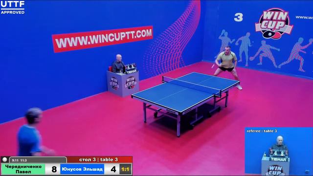 Чередниченко Павел 2-3 Юнусов Эльшад Турнир Восток 5 WIN CUP 14.02.21 Прямая трансляция Зал 3 смотреть онлайн