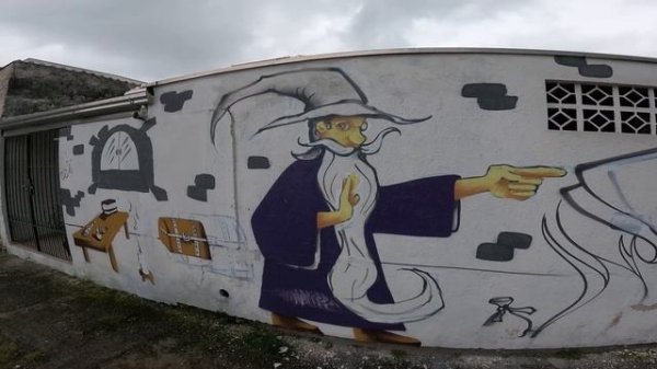 Magical fire Graffiti Mage character & piece