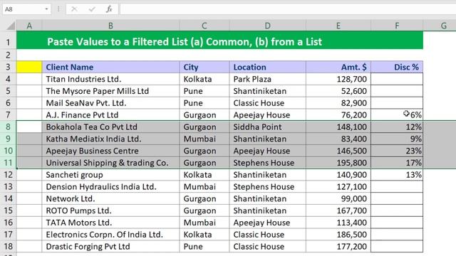 Excel Tricks: Paste Values in Filtered List | Excel in Hindi смотреть онлайн