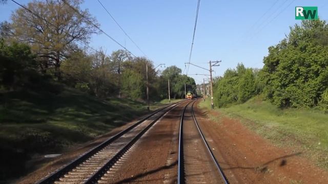 Вид из кабины машиниста поезда от Харькова до Лозовой смотреть онлайн