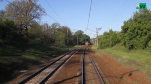 Вид из кабины машиниста поезда от Харькова до Лозовой