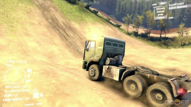 Spin Tires 2013 Tech Demo - Kamaz Off Road Driving смотреть онлайн