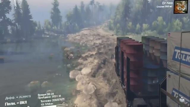 Spintires Катаем карту "Тундра4Могот" смотреть онлайн