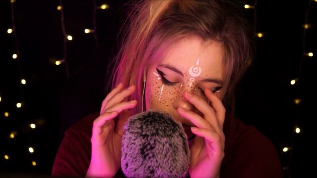 ASMR | Unintelligible Whispering, Breathing, Hand Movements, Layered Ocean Sounds