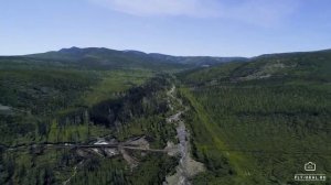 Месторождение Песчанка с высоты. Чукотка, Билибинский район