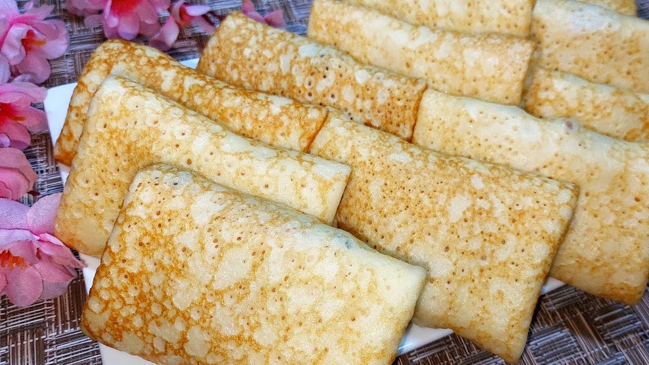 ВКУСНЯТИНА на Завтрак. Фаршированные БЛИНЧИКИ на Кефире с начинкой из мяса и грибов. смотреть онлайн