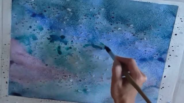 Звезды. Озеро. Акварель смотреть онлайн