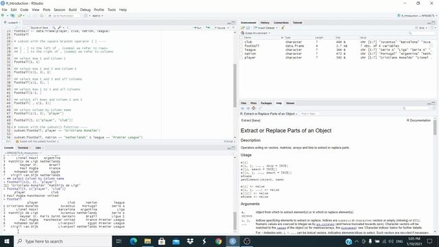 R: the square bracket operator (subset, extract, replace) || 03 смотреть онлайн