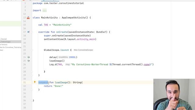 Coroutines tutorial - what is suspend مفهوم الــ - part 3 смотреть онлайн