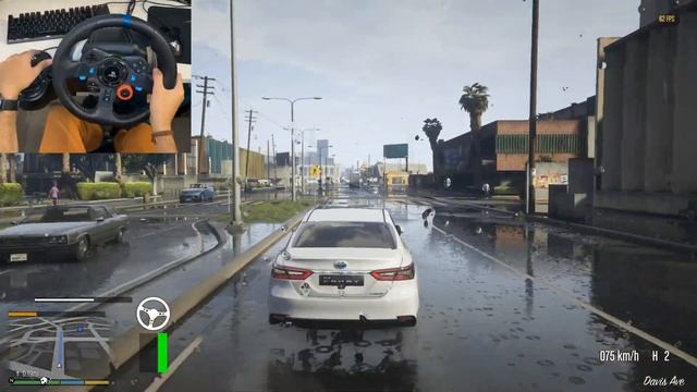GTA V - Uber Driving in Toyota Camry with Logitech G29 смотреть онлайн