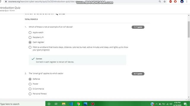 Cyber security and internet of things week 1 quiz answer on coursera 2020 || what is IOT quiz answe смотреть онлайн