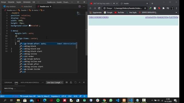 CSS(SASS) Flexbox İle Basit Header (Navbar) Yapımı. смотреть онлайн