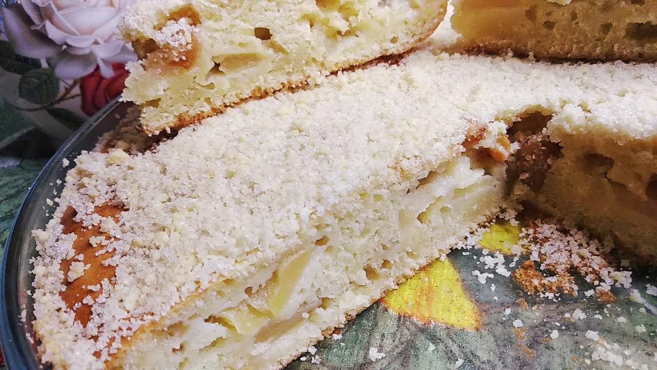 ПИРОГ "ДОМАШНИЙ" С ЯБЛОКАМИ И ИЗЮМОМ. Обалденный! смотреть онлайн