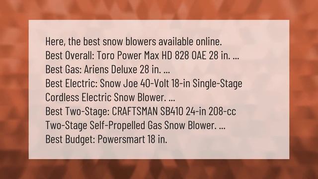 What is the most powerful electric snow blower? смотреть онлайн