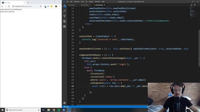 React Chat App Part 5 - Displaying The Chat List смотреть онлайн