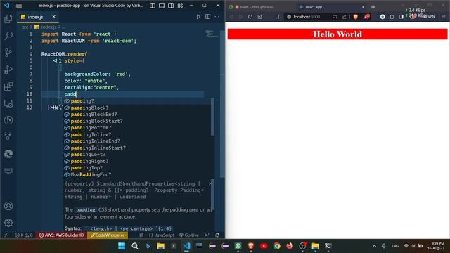 ReactJS - Inline CSS, Internal CSS and External CSS.. смотреть онлайн