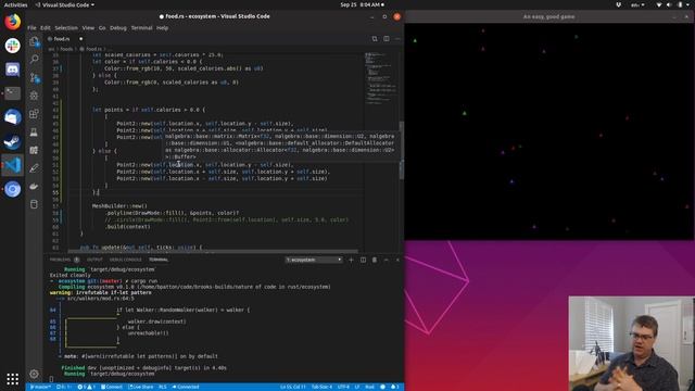 Nature of Code with Rust - food has different shapes смотреть онлайн