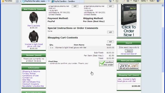 Checkout using paypal sandbox in zencart смотреть онлайн