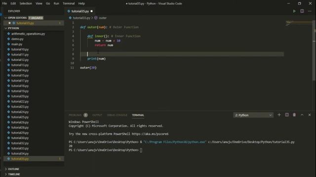 Python Tutorial for Beginners in Hindi | Nested Functions in Python смотреть онлайн