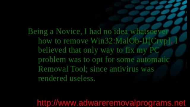 Win32:MalOb-IJ[Cryp] -- Delete Win32:MalOb-IJ[Cryp] Malware from PC смотреть онлайн