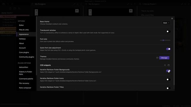 Obsidian - Coloured Folders