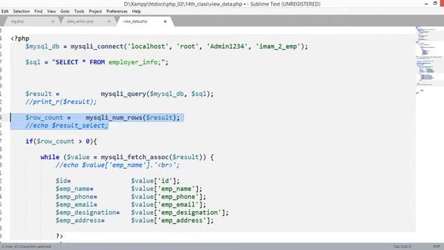php data view from the database смотреть онлайн