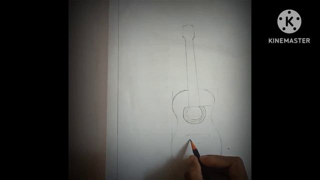 How to draw a realistic guitar / Music instrument pencil sketch drawing смотреть онлайн