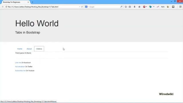 Bootstrap 3 #07 Creating Responsive Tabs with effects смотреть онлайн