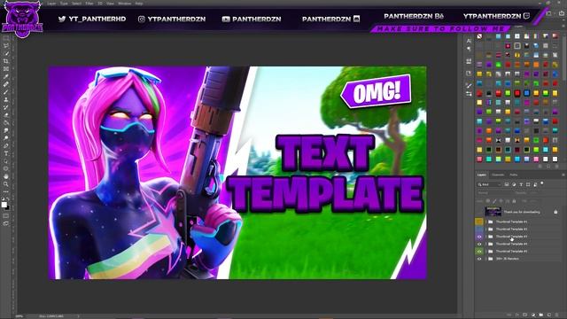 Free Fortnite Thumbnail Template Pack (+ 3D Render Pack) | FREE Photoshop Download