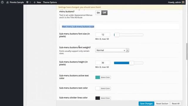 Pulse WordPress Theme - Navigation Options смотреть онлайн