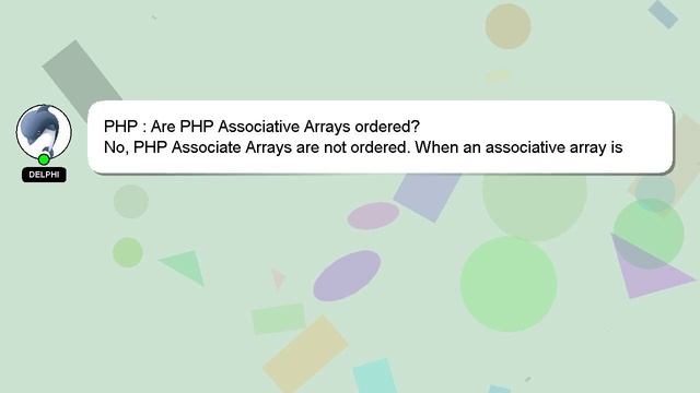 PHP : Are PHP Associative Arrays ordered? смотреть онлайн